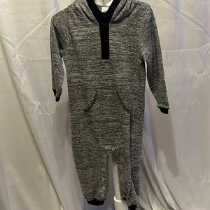 Ricrac and Ruffles Gray and Black Romper